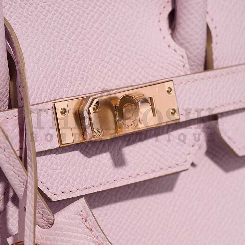 H**me5 BIRKIN 25 EPSOM ROSE-GOLD HARDWARE ROSE SAKURA 635247 (25*20*13cm) Master Quality